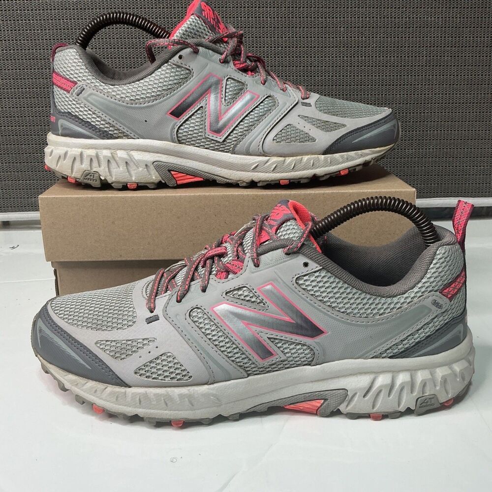 New Balance 412 V3 All Terrain Trail Running Shoes Sz 10 Gray/Coral Lightweight